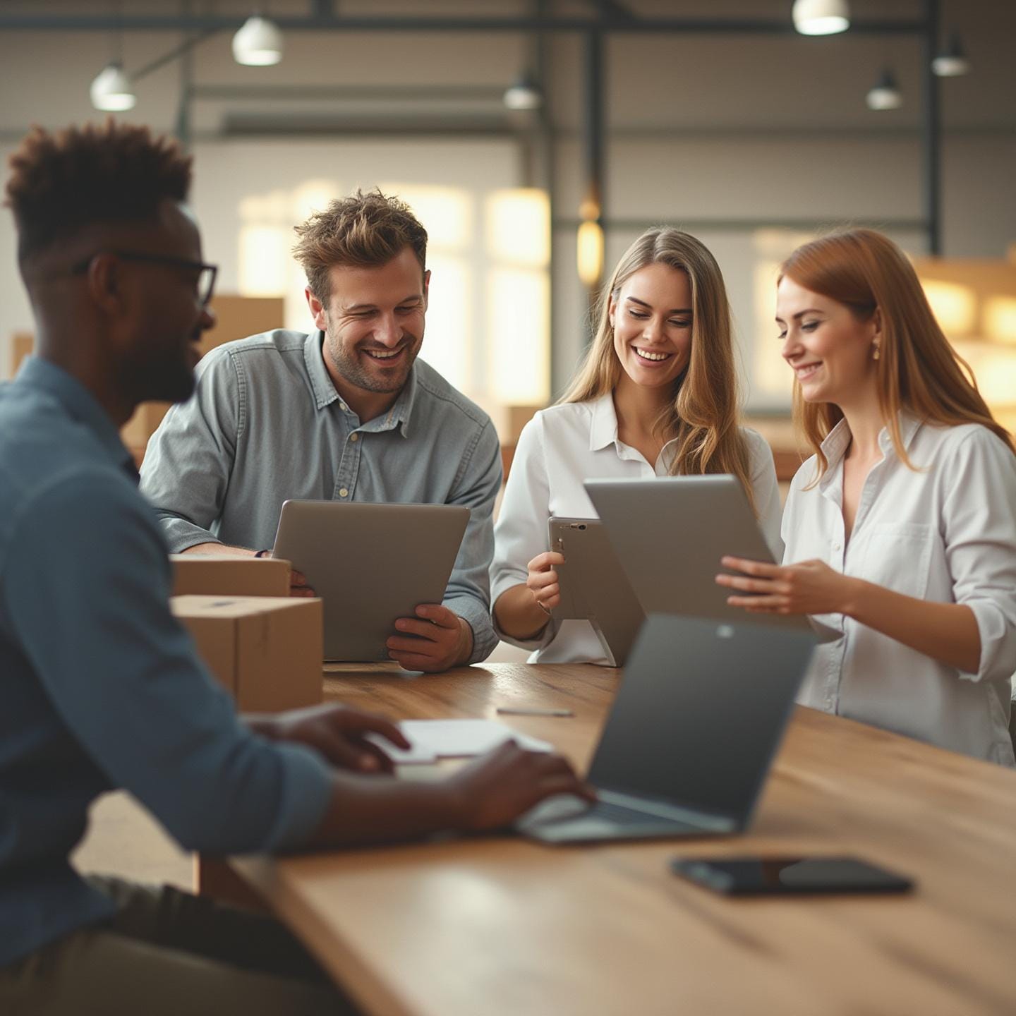 Fulfillment team working in warehouse