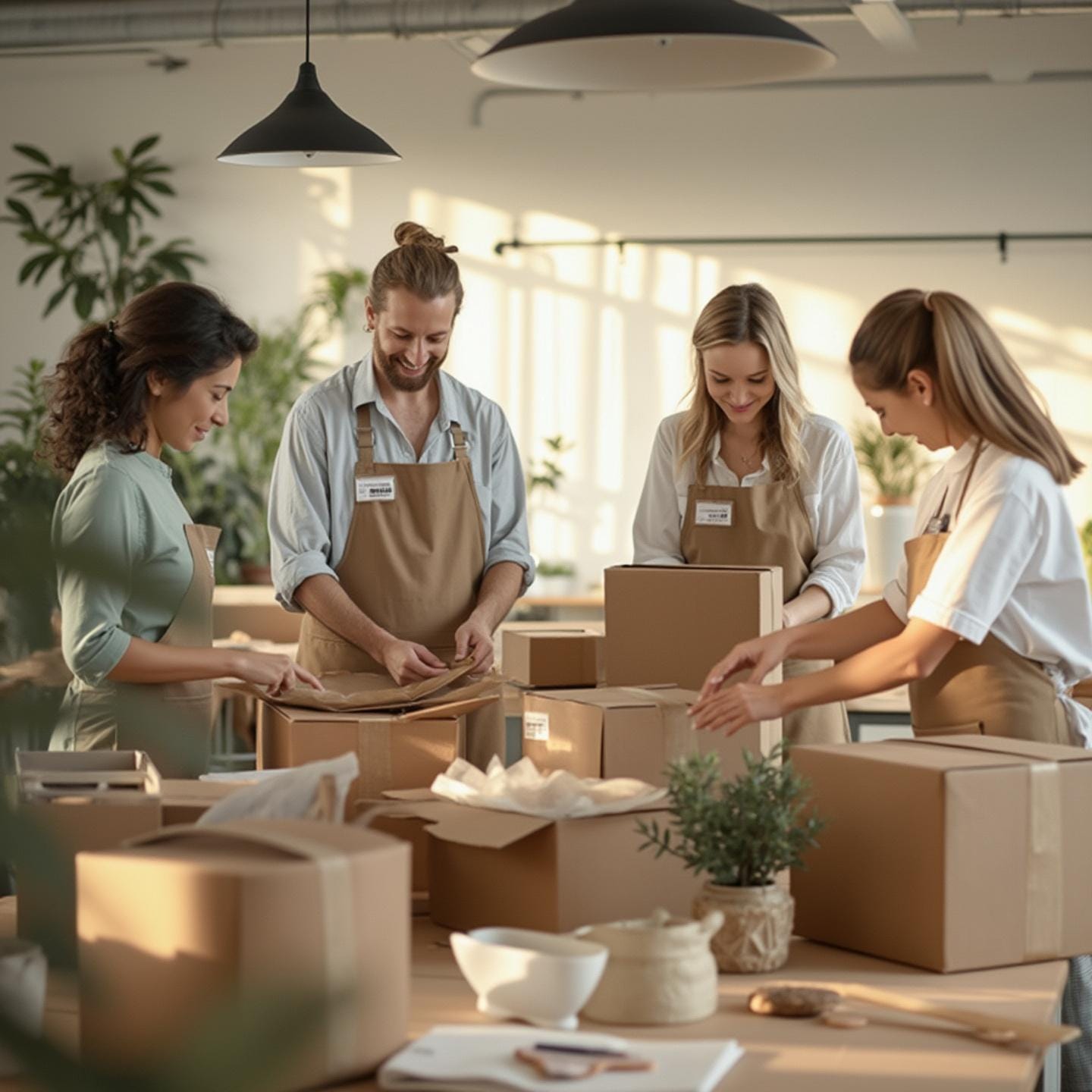 Sustainable packaging preparation for returns processing