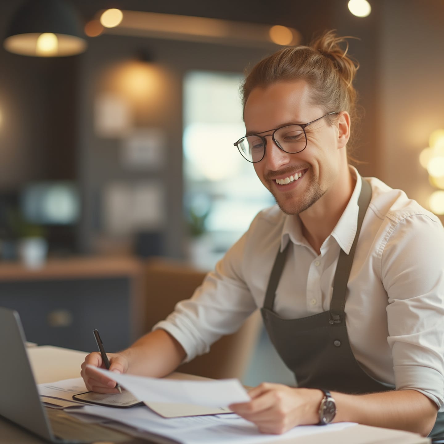 Customs officer reviewing eCommerce documentation
