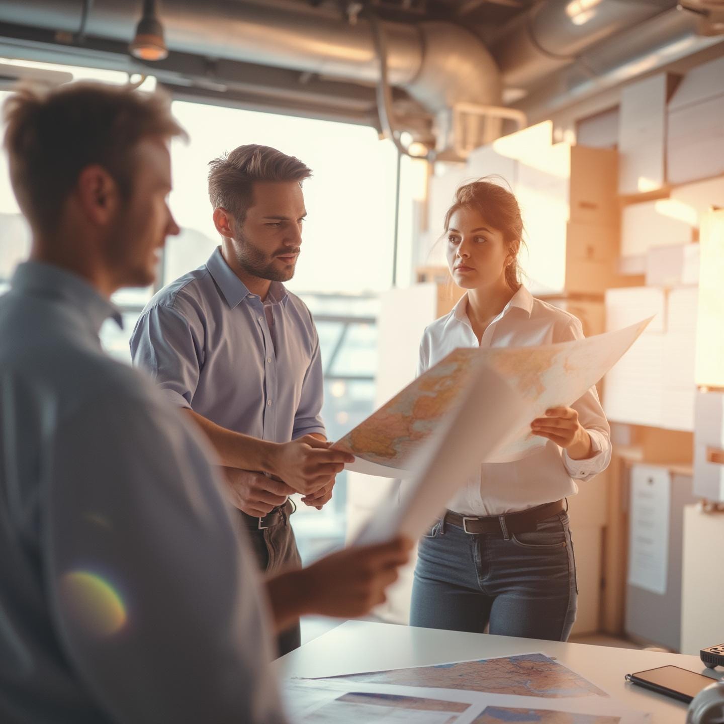 Shipping planning meeting team