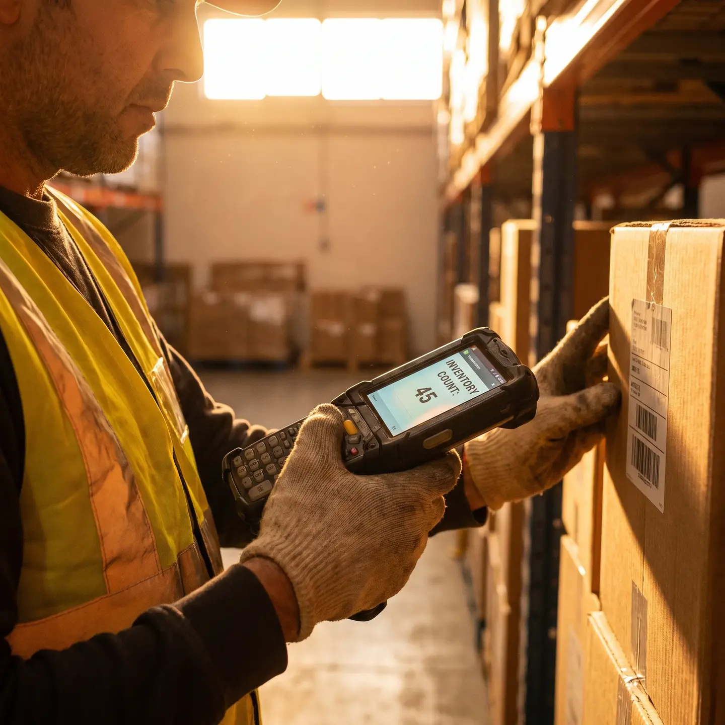 Barcode scanning inventory count