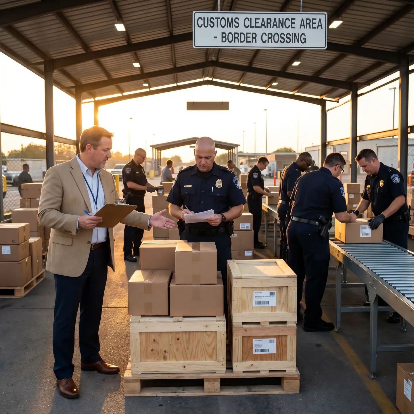 Border customs inspection