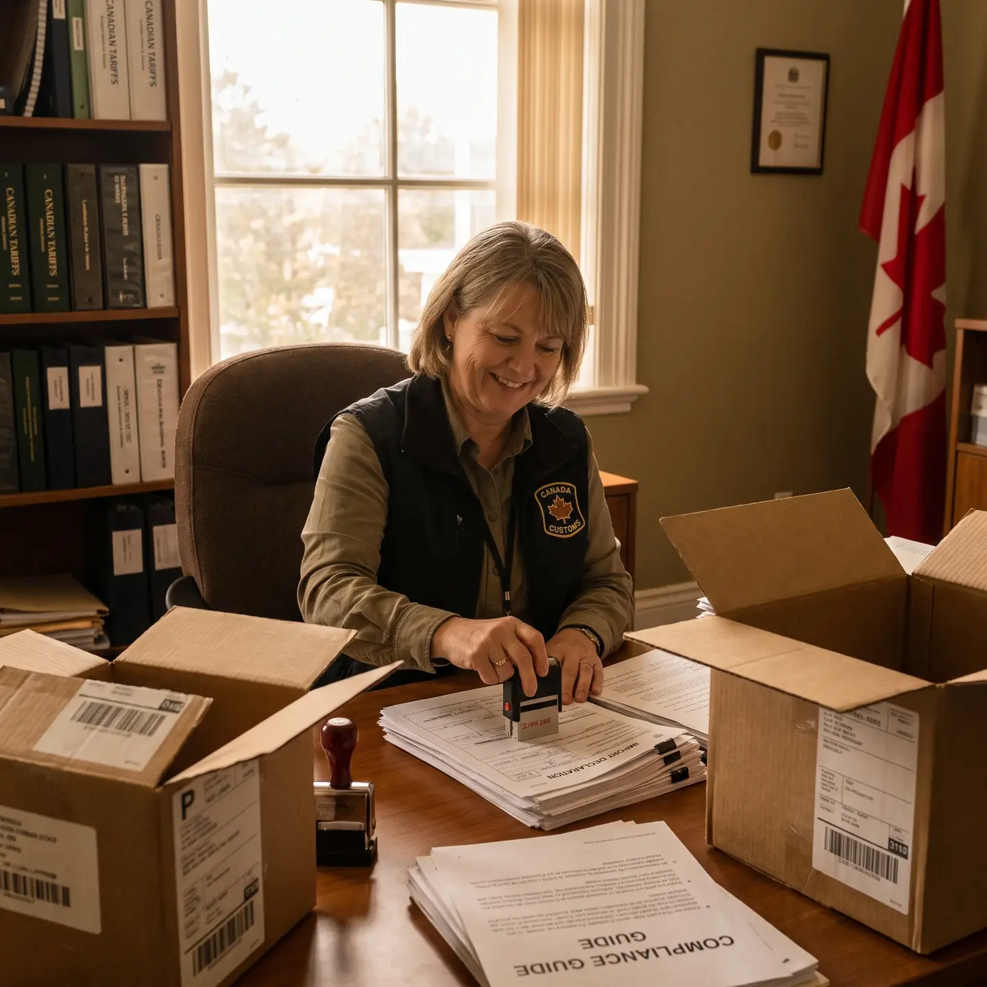 Canadian customs broker working