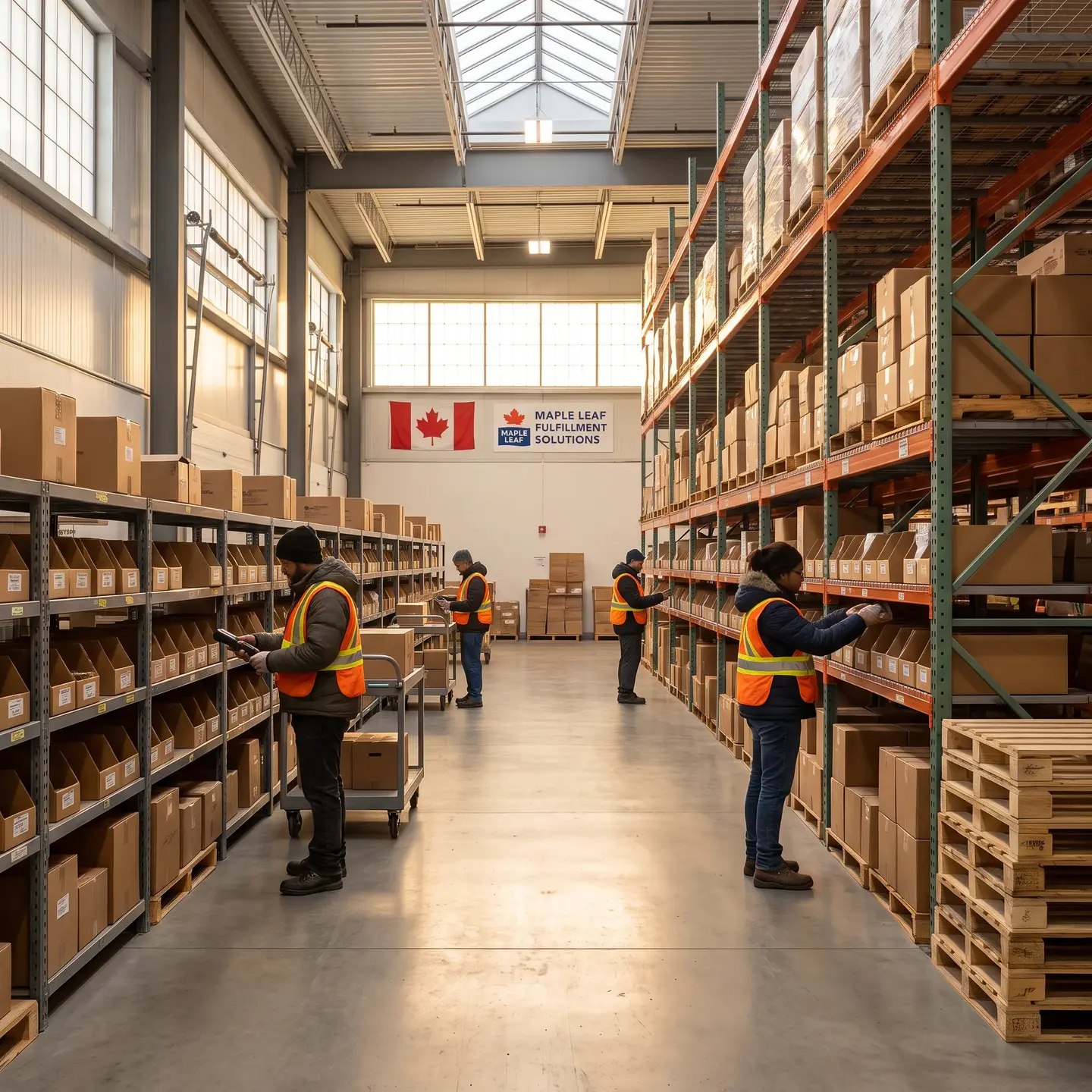 Canadian fulfillment warehouse organization and freight operations