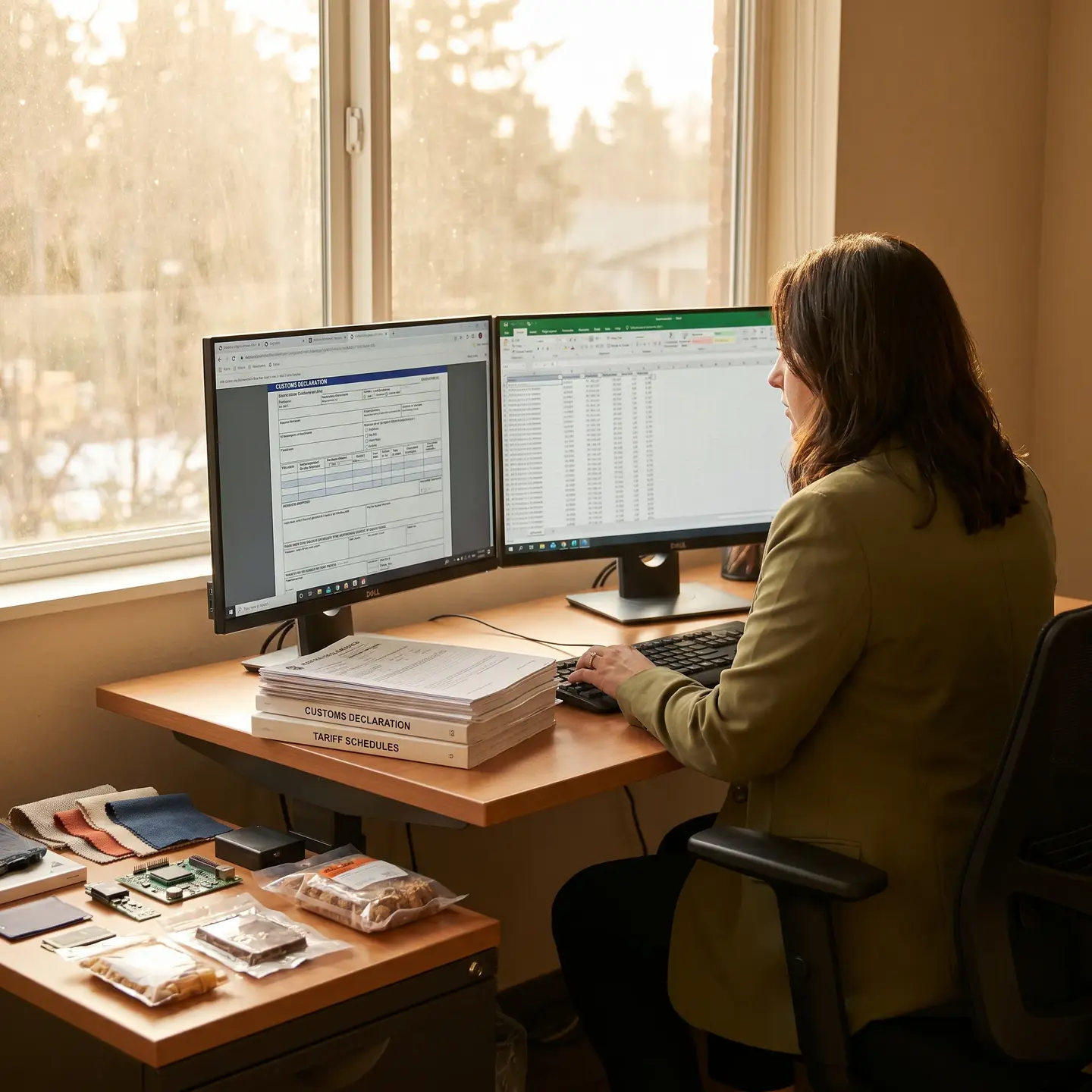 Compliance specialist working diligently