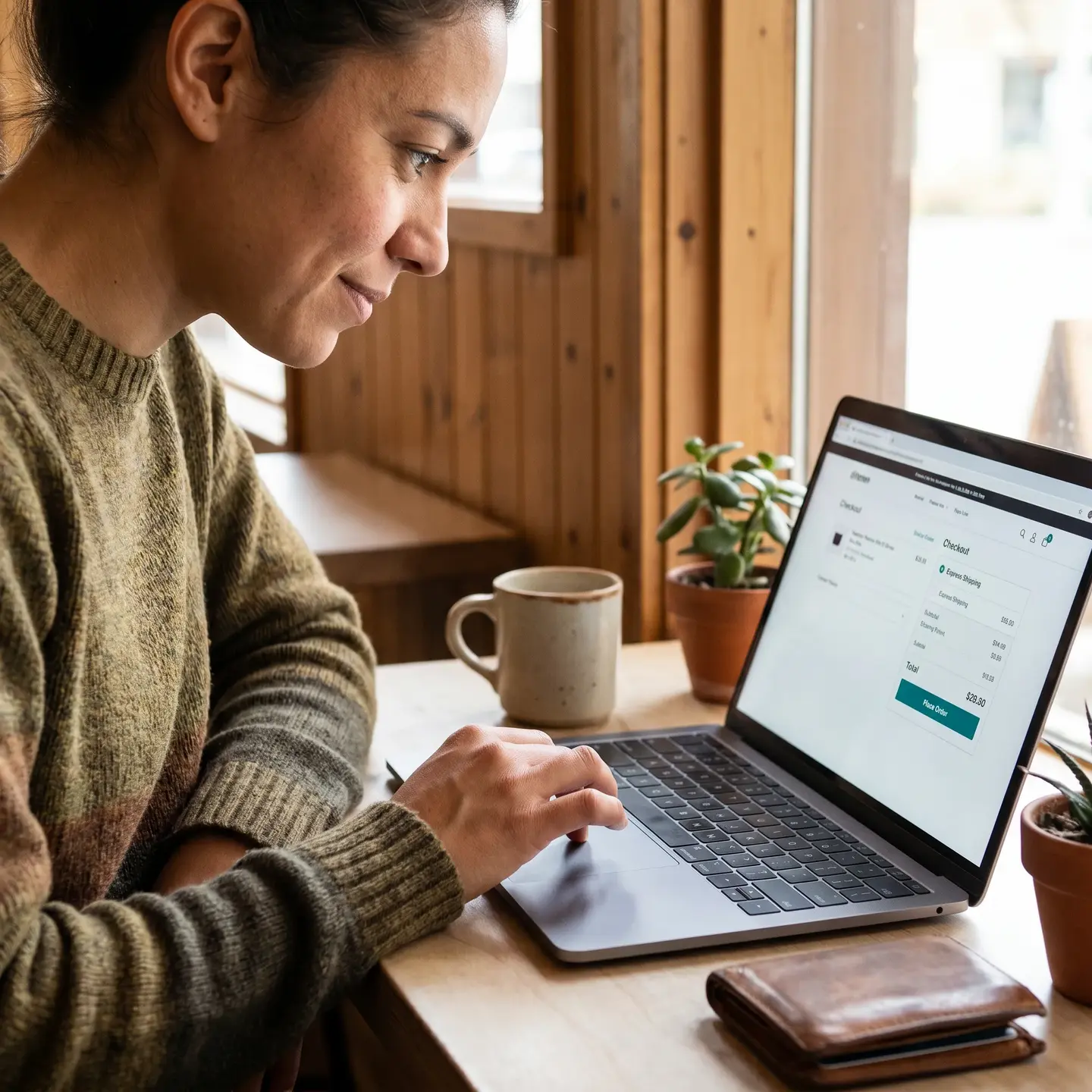 Customer ordering online