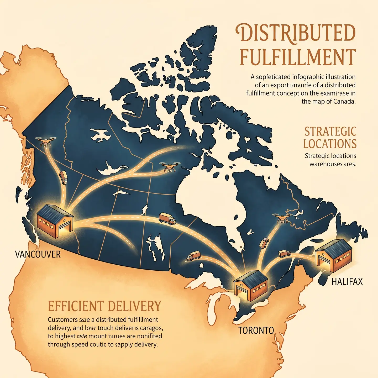 Distributed fulfillment network in Canada