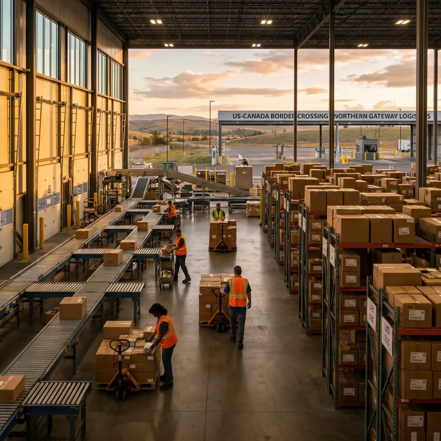 Distribution center near US Canada border