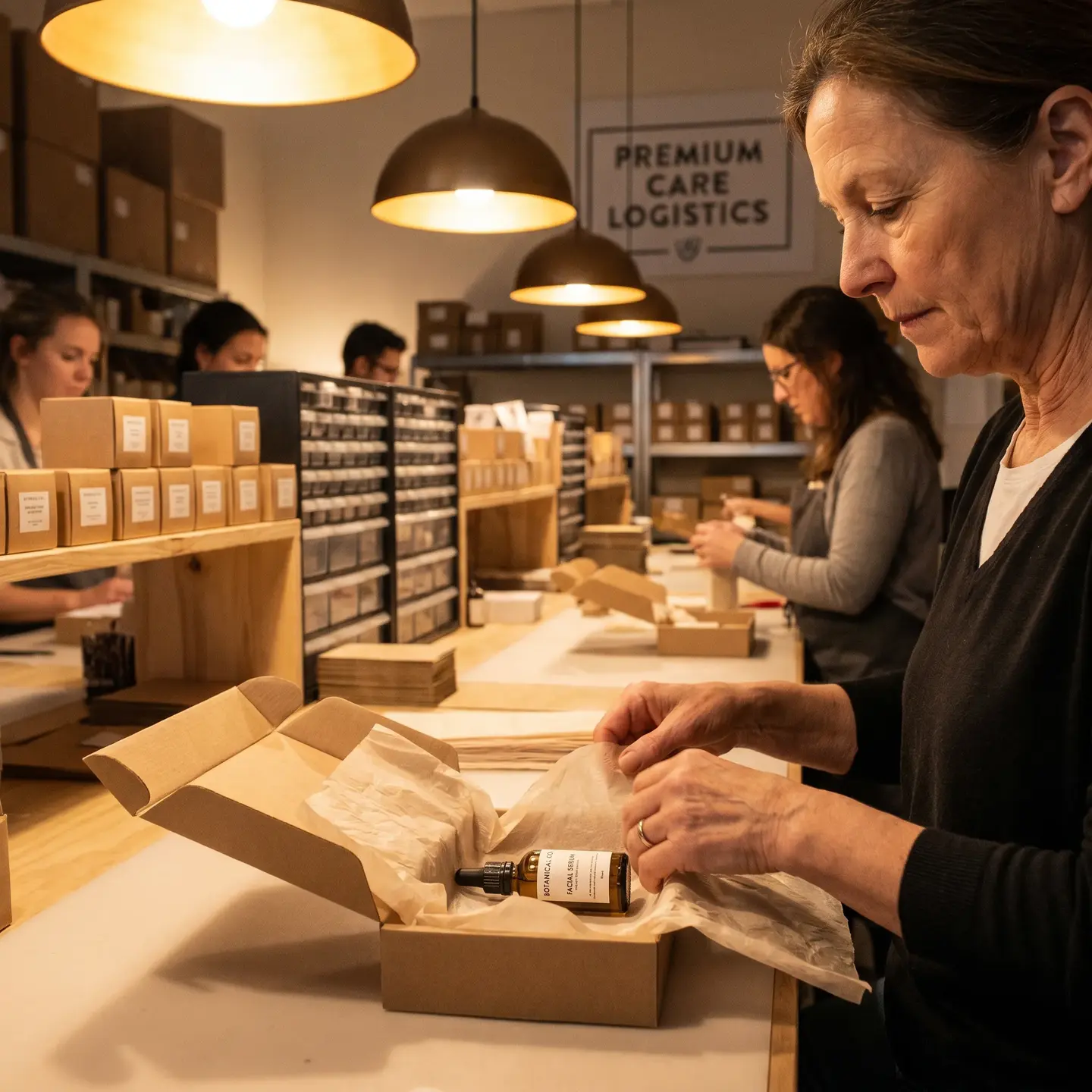 Fulfillment center premium packaging