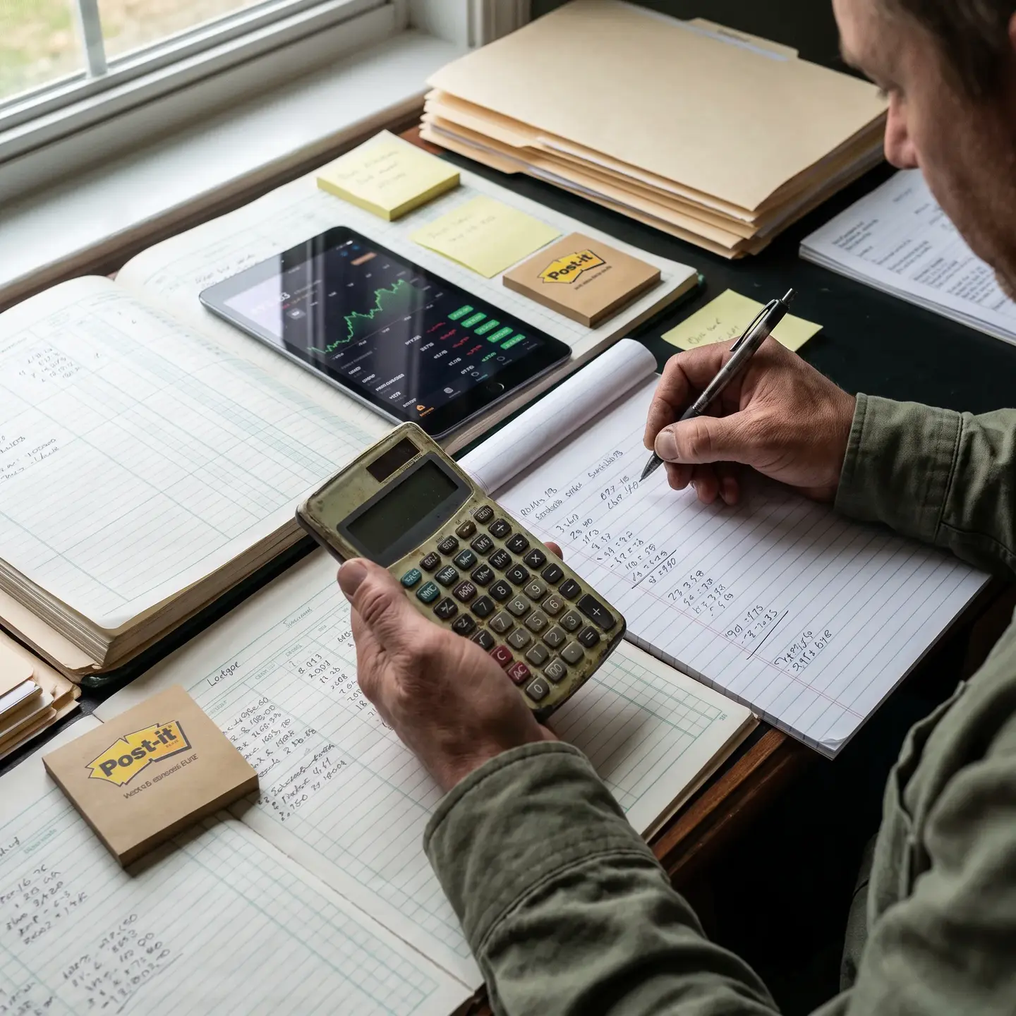 Inventory planner calculating safety stock notes