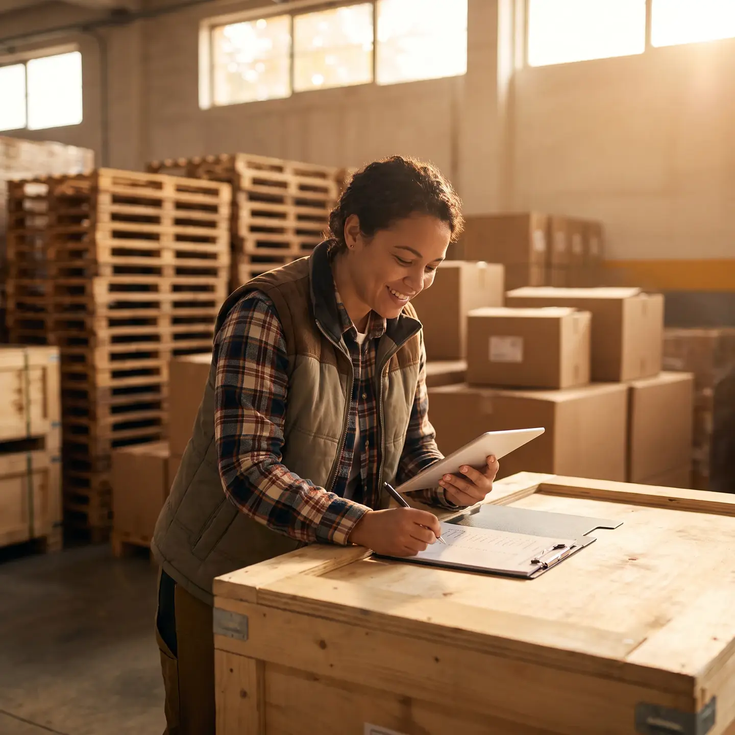 Logistics specialist at receiving dock