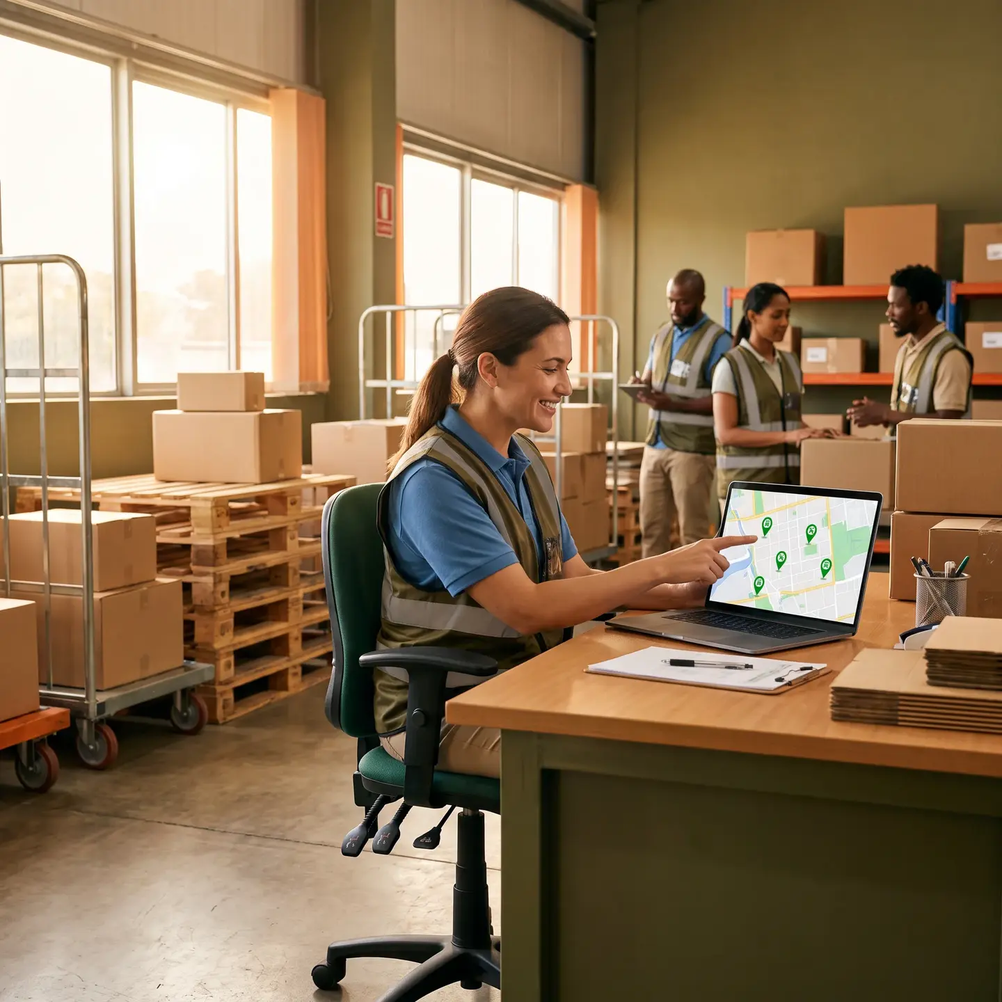 Logistics team member tracking