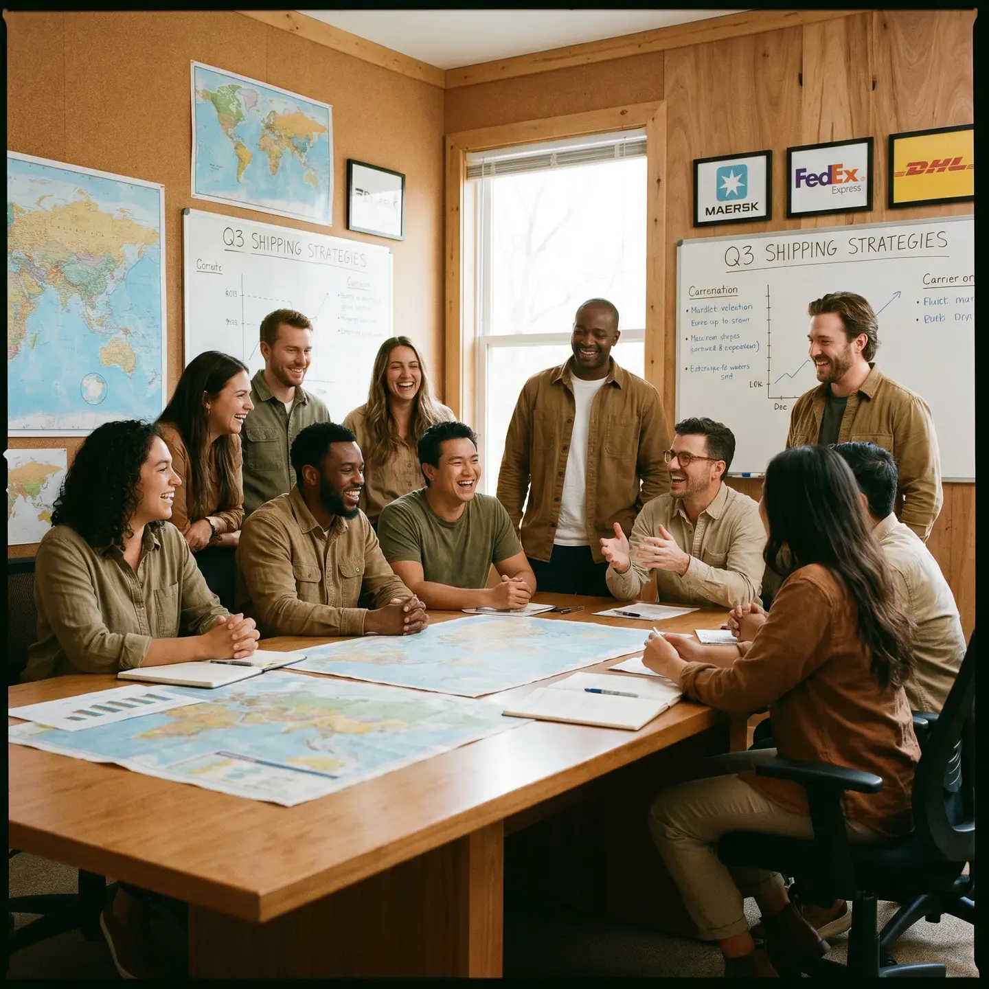 Logistics team strategy meeting