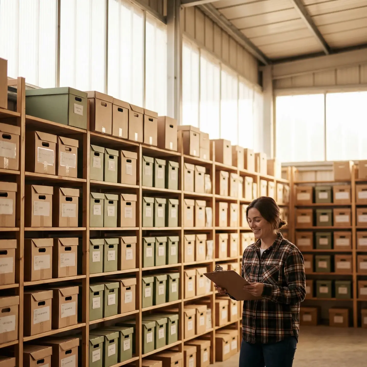 Organized pre-kitted inventory in warehouse