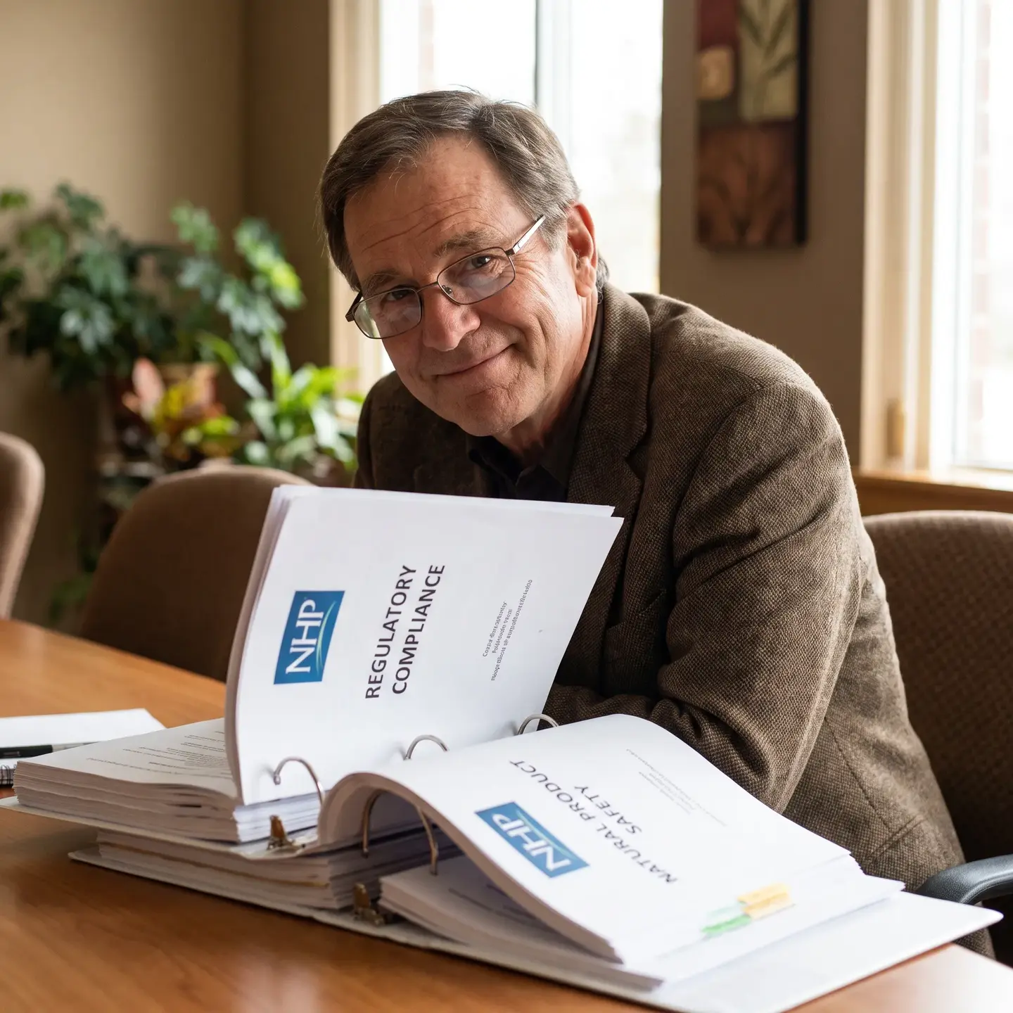 Supply chain director reviewing documents