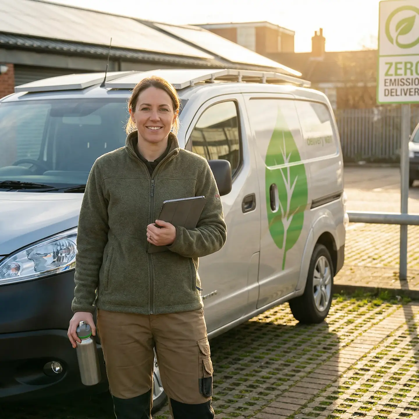 Sustainability focused coordinator with delivery van