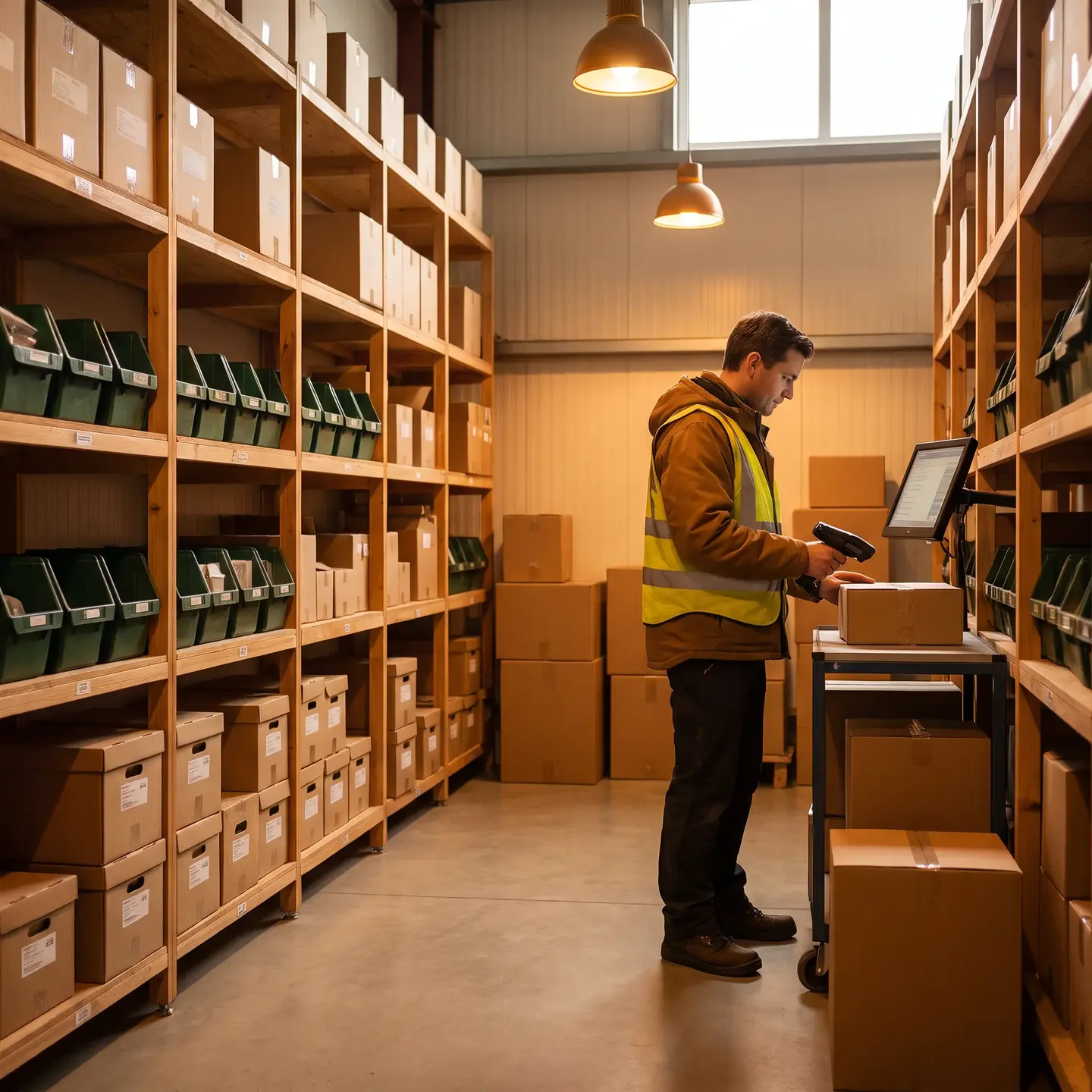 Warehouse staff inventory processing